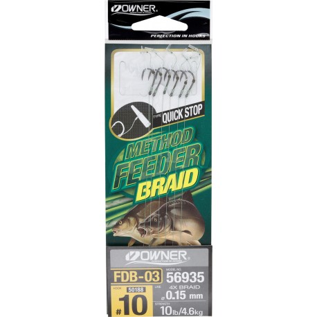 Haczyki Owner z przyponami z plecionki HO-FDB03